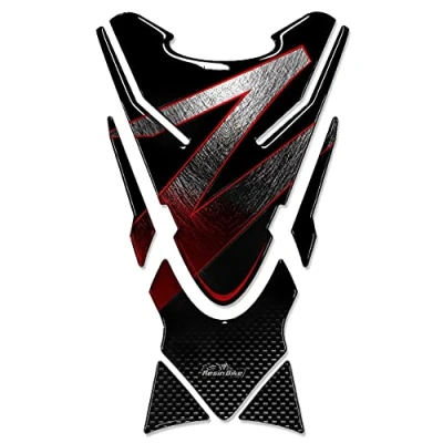 Image of Resin Bike Motorcycle 3D Stickers Compatible with Kawasaki Z 750 and 1000. Tank Protector Protection from Impact Scratches. Metal Red Gadget Moto