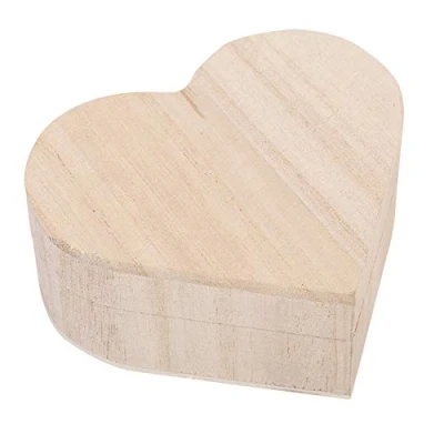 Image of Yanmis Jewellery Box, Love Heart Shaped Wooden Jewelry Storage Earrings Necklace Ring Case for Packaging Jewelry,Small Gifts, Trinkets