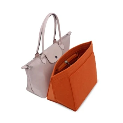 Image of D.DUO Bag Insert Organizer, purse accessories, Suitable For Longchamp long handle tote organizer (Orange, S(short handle))