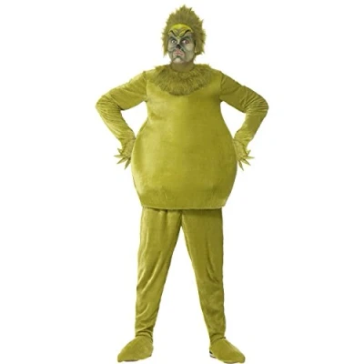 Image of Smiffys Unisex Official Dr Seuss The Grinch Costume (Medium)