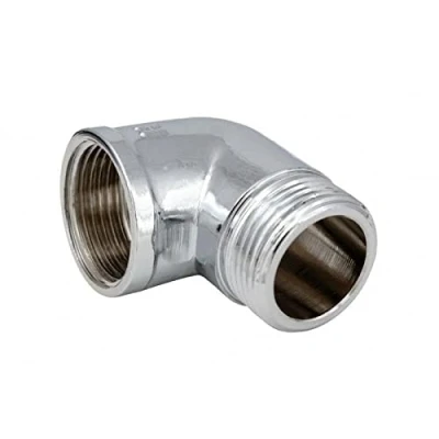 Image of Chrome Water Pipe Threaded Elbow 1/2&quot; 3/4&quot; 3/8&quot; BSP Female / Male Bent Connector Threaded. (3/4&quot; inch)