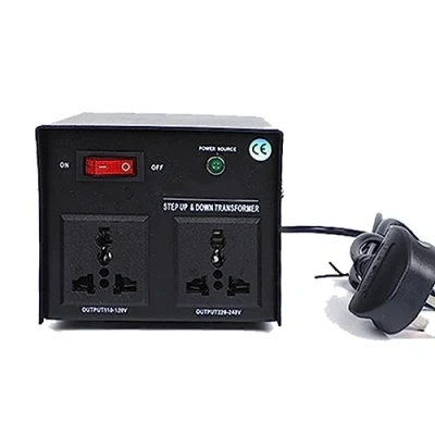 Image of Voltage Converter Transformer,Step Up and Down Two Way 220V 110V &amp; with Circuit Break Protection Dual Channel Power Converter,220V TO 110V,200W