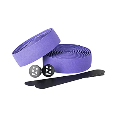 Image of URBAN ZWEIRAD Premium Road Bike Handlebar Tape with End Caps, Adhesive Bike, MTB Handlebar, Gravel Cycling Bicycle (Elastic, Power Lilac)