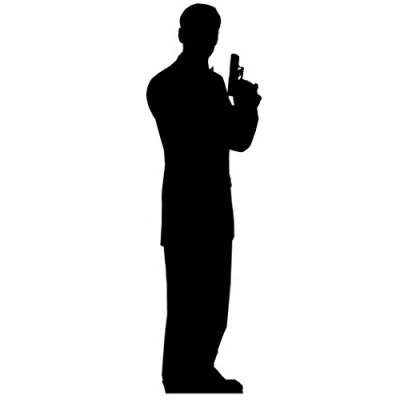 Image of Star Cutouts Cut Out of A Secret Agent Male,Black