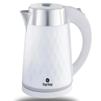 Image of Maya Range Honey Comb 1.8L Cordless Electric Kettle, 2.2kW Fast Boil, Black Premium Plastic, Removable Anti Scale Filter, Push Button Lid, Perfect Pour Spout, Stainless Steel Interior (White)