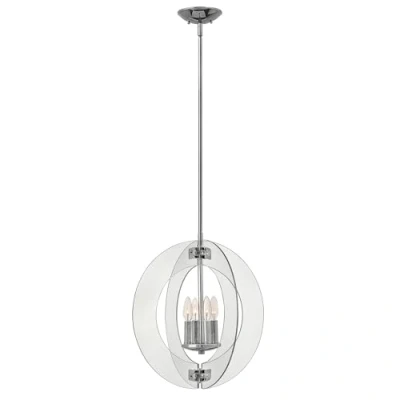 Image of Hinkley Solstice Spherical Hanging Pendant Light 4x E14 Polished Chrome