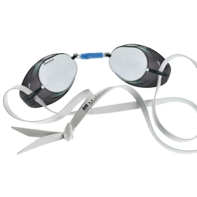 Image of Malmsten adult Swedish glasses, mirrored 99222, silver/grey, one size
