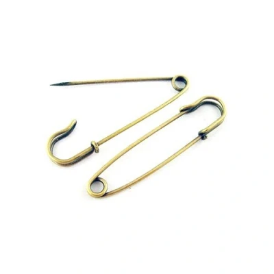 Image of Charming Beads Antique Bronze Iron 70mm Kilt Pins Pack Of 5