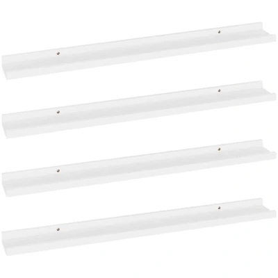 Image of vidaXL Wall Shelves 4 pcs White 80x9x3 cm