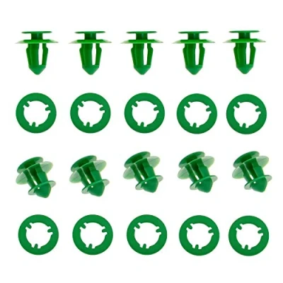 Image of OTOTEC 50 Pcs Interior Door Card Trim Panel Mounting Clips A0009912771 Green Plastic Compatible With Sprinter Vito Viano W639 0009912771