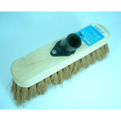 Image of Elliott 25 cm Natural Coconut Fibre FSC Certified Broom Head Replacement with Stiff Bristles Heavy Duty, Ideal for Indoor use, Homes, Kitchens and Spring Cleaning, Brown