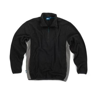 Image of Tough Grit 2 Tone 1/4 Zip Fleece Black / Charcoal XXL