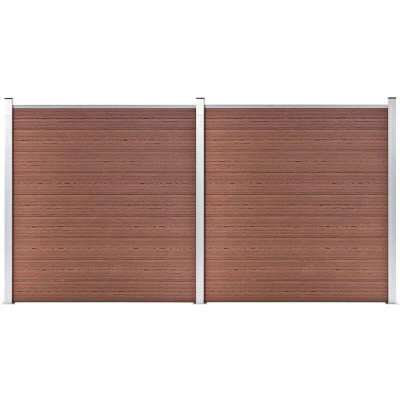 Image of vidaXL Garden Fence WPC 353x186 cm Brown