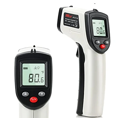 Image of Laser Thermometer Cooking Gun Non Human Infrared Temperature 58F 752F, Contact Adjustable Emissivity IR for Food/Cooking/BBQ/Fridge/Sencha/Industrial