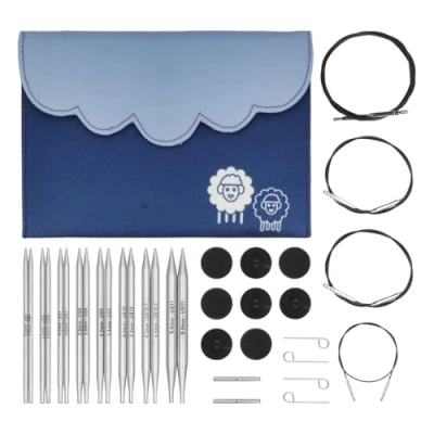 Image of KnitPro Interchangeable Circular Knitting Needle Tips Deluxe Set Nova Metal (3.50 8.00mm)