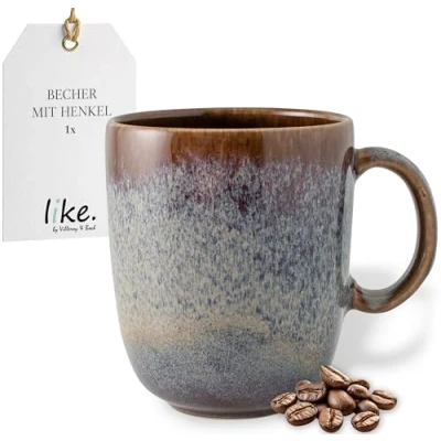 Image of Like. by Villeroy and Boch Lave Beige Mug, 400 ml, Elegant Cup Made from Stoneware for All Day use, Dishwasher Microwave Safe