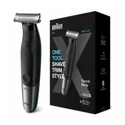 Image of BRAUN Series X XT5100 Wet &amp; Dry All in One Trimmer Black, Silver/Grey,Black