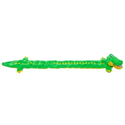 Image of Outward Hound Kyjen 32037 Squeaker Matz Gator 32 Plush Squeak Toy Dog Toys, Extra Large, Green
