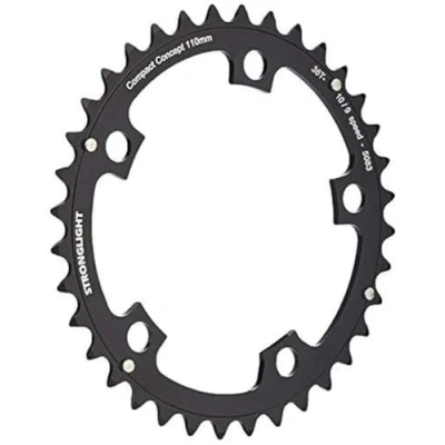 Image of Stronglight 5 Arm/110PCD Chain Ring Black, 52 T