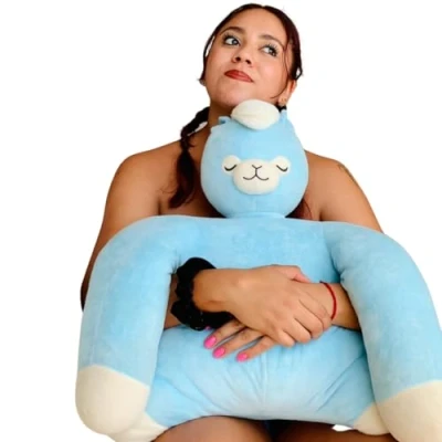 Image of WeighTeddy Weighted Teddy Cute Plushie Therapeutic Sensory Aid For Anxiety Stress Relief, Calming, Sleep Huggle the Llama 2.0Kg