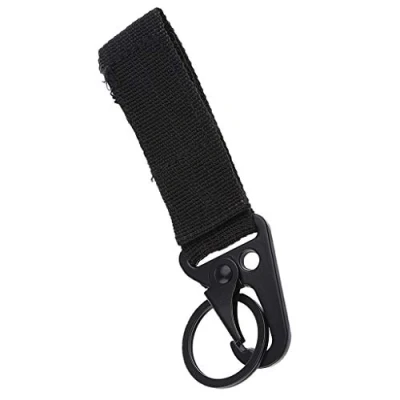 Image of Molle Webbing Attachement Strap Belt Clip Key Holder for 5cm (Black)