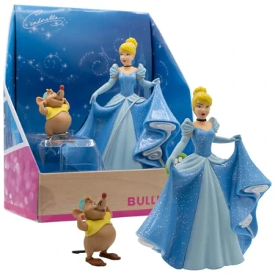 Image of Bullyland 13438 Toy Figure Set Cinderella and Karli from Walt Disney Cinderella, Detailed Ideal as a Small Gift for Children 3 Years