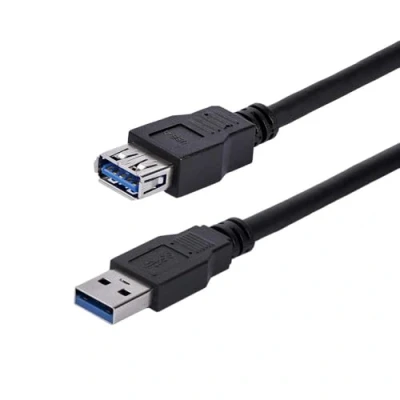 Image of StarTech.com 1m Black SuperSpeed USB 3.0 Extension Cable A to Male Female 3 Cord 1 m (USB3SEXT1MBK)