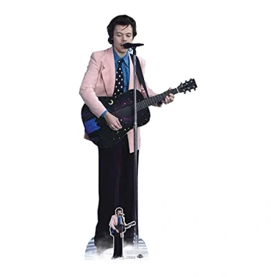Image of STAR CUTOUTS CS1026 Harry Styles Pink Jacket Lifesize Cardboard Cutout With Mini