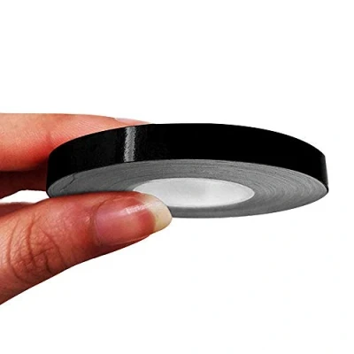 Image of 4R Quattroerre.it 10482 Trim Stripes Adhesive Strips for Cars, Black, 7 mm x 10 mt