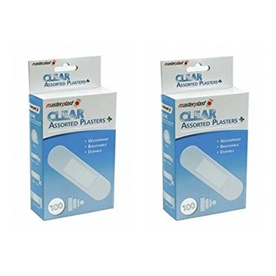 Image of Masterplast Clear Assorted plasters x 2 Pack 200 in Total