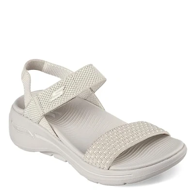 Image of Skechers Women&#039;s Go Walk Arch Fit Sandal, beige, 6 UK