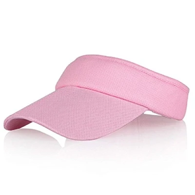 Image of Pink Sun Visors for Women and Girls, Long Brim Thicker Sweatband Adjustable Hat Golf Cycling Fishing Tennis Running Jogging other Sports