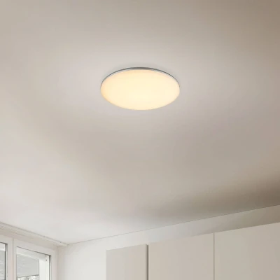 Image of Globo Dori LED outdoor ceiling lamp, Ø 33 cm, white, plastic, IP54