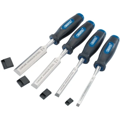 Image of Draper Soft Grip Bevel Edge Wood Chisel Set (4 Piece)