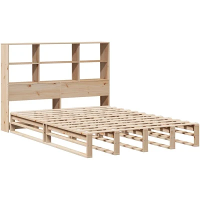 Image of vidaXL Bookcase Bed without Mattress 160x200 cm Solid Wood