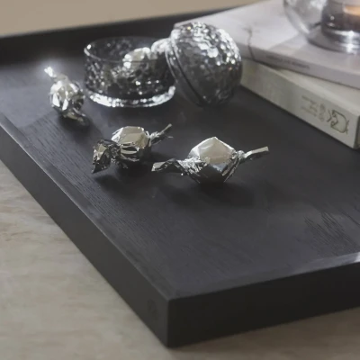 Image of AYTM Unity tray, black, length 52 cm, width wood