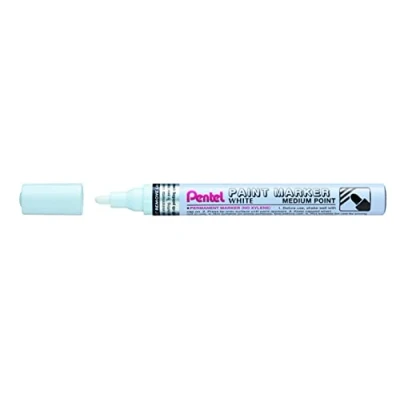 Image of Pentel MMP10 W White Paint Marker Medium Point 3mm Tip