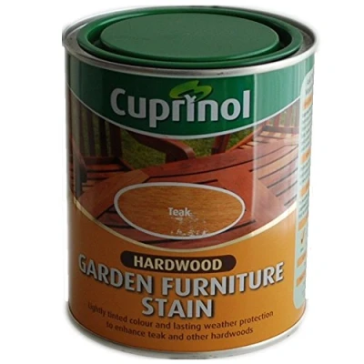 Image of Cuprinol® Hardwood Garden Wood Furniture Stain Paint Colour Shades Treatment TEAK 750ml New