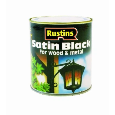 Image of RUSTINS Satin Black Paint 2.5L Effortless Application for a Smooth, Professional Finish Perfect DIYers Seeking Fast Results, Elegance, and Durability on Interior &amp; Exterior Surfaces