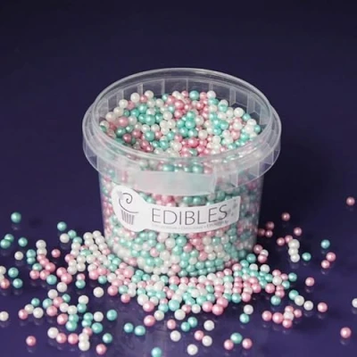 Image of Purple Cupcakes Pearls SHIMMER CANDY FROST Cake and Cupcake Sprinkles for Birthdays, Weddings all occassions
