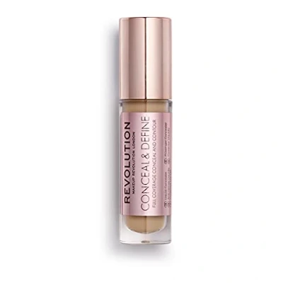 Image of Makeup Revolution Conceal &amp; Define Concealer, Lightweight, Longlasting, Full Coverage Face Makeup, C11, 4g