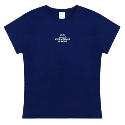 Image of UEFA Womens Champions League T Shirt Small, Navy, UWCL, Officially Licensed Merchandise, Crewneck, 100% Cotton, Great Football Gift Idea
