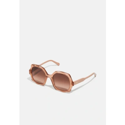 Image of CHLOÉ Sunglasses, Women&#039;s, Size: 60, Brown/pink/copper