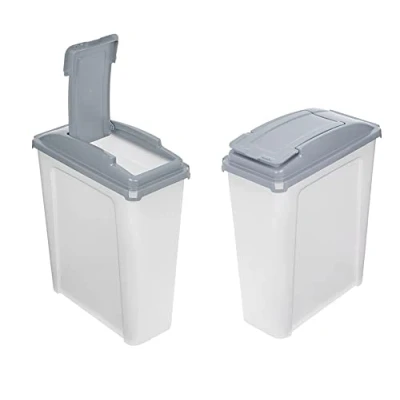 Image of Green 25 Litre Plastic Waste Bin with Flap Lid by Wham