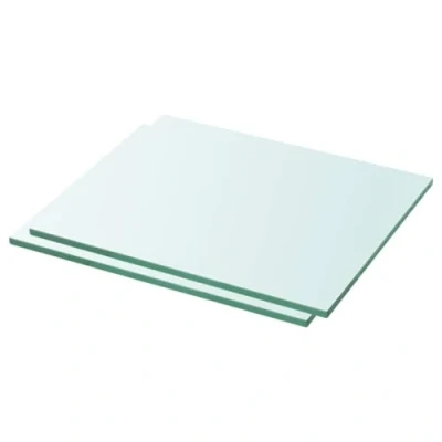 Image of vidaXL Tempered Glass Shelves Clear and Transparent Versatile Home Office Use Easy to Install Clean Modern Design Load Capacity up 15 kg