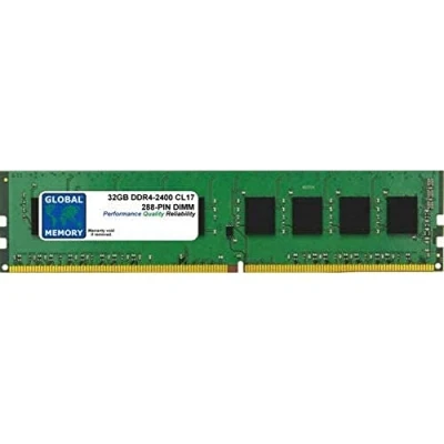 Image of 32GB DDR4 2400MHz PC4 19200 288 PIN DIMM MEMORY RAM COMPATIBLE WITH PC DESKTOPS/MOTHERBOARDS