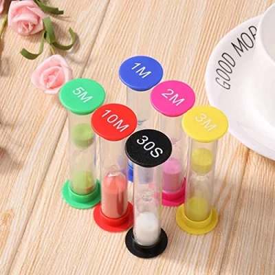 Image of PIQIUQIU Sand Timer 30 sec, 1 min, 2 3 5 10 min Hourglass Pack of 6