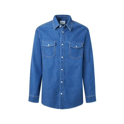 Image of Pepe Jeans Regular Shirt Shirt, Men&#039;s, Size: Large, Denim