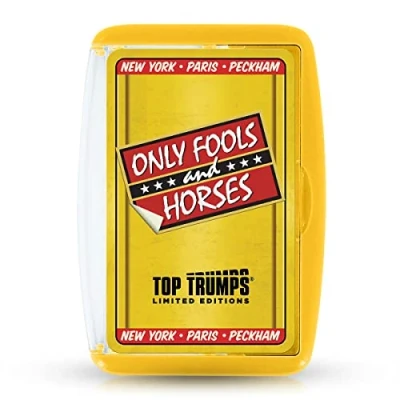 Image of top Trumps Only Fools and Horses Limited Editions Card Game, play with Rodney, Del Boy Uncle Albert revisit the 30 moments, educational gift toy for teens adults Aged 16 plus
