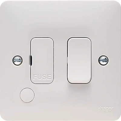Image of Hager 13A Switched Fused Connection Unit (FCU) with Flex Outlet Sollysta Range